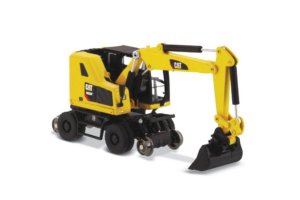 1:87 Cat® M323F Railroad Wheeled Excavator, Safety Yellow Color
